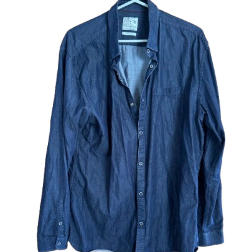 Jack & Jones Denim Snap Up Jean Shirt Mens 2XL (K)